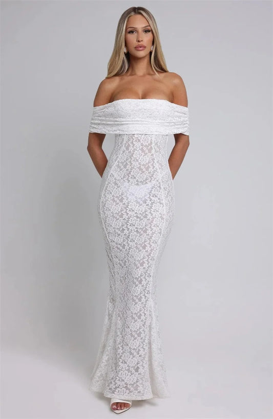 Hollow Out See Through Sexy Maxi Dress