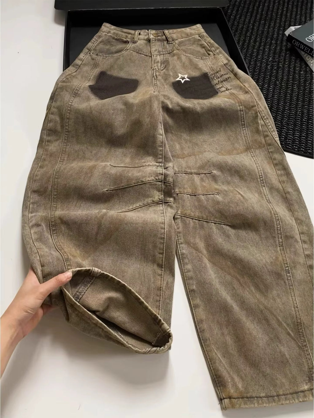 American Retro Y2K Wide Leg Jeans