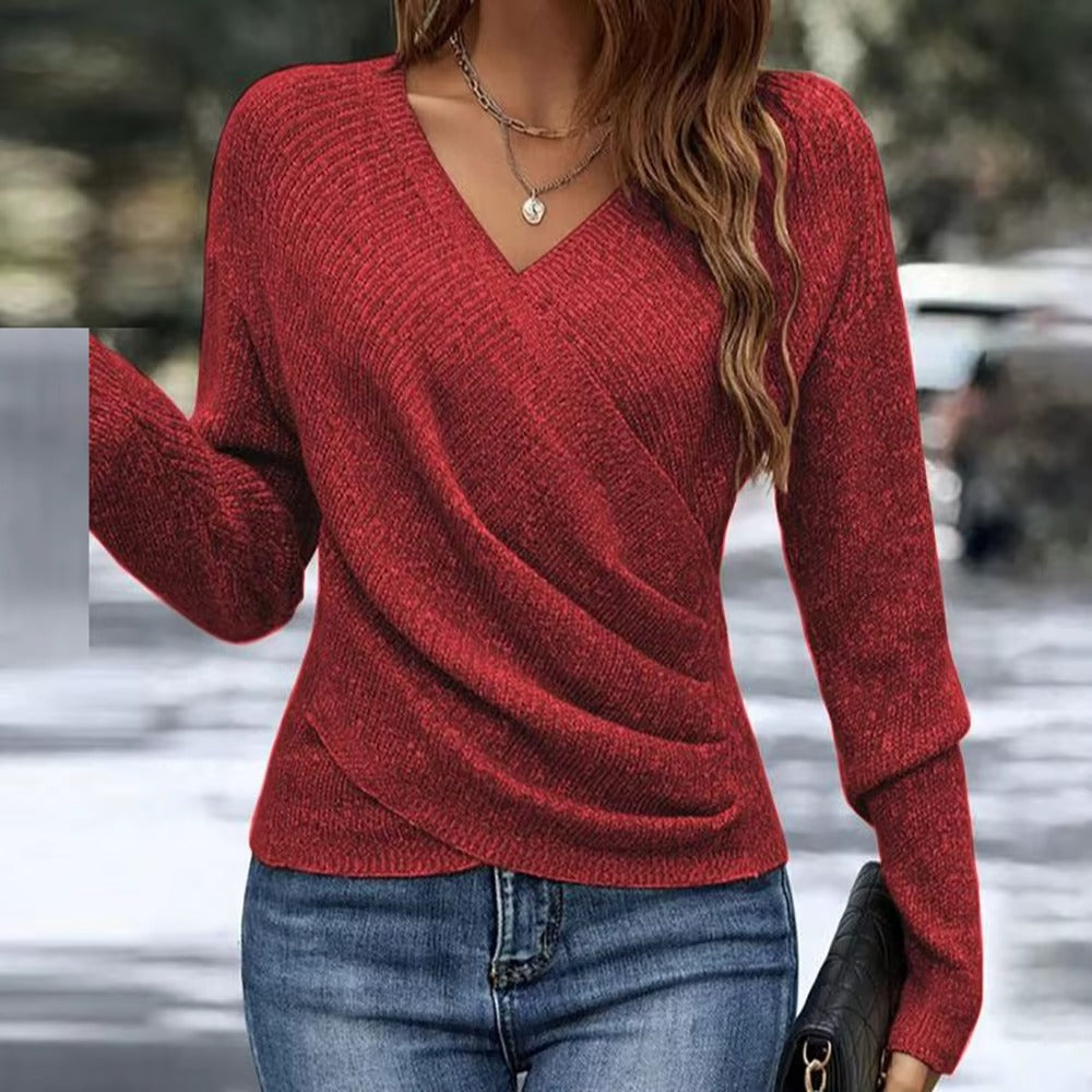 Chic Fall V-Neck Sweater Outfit for Women