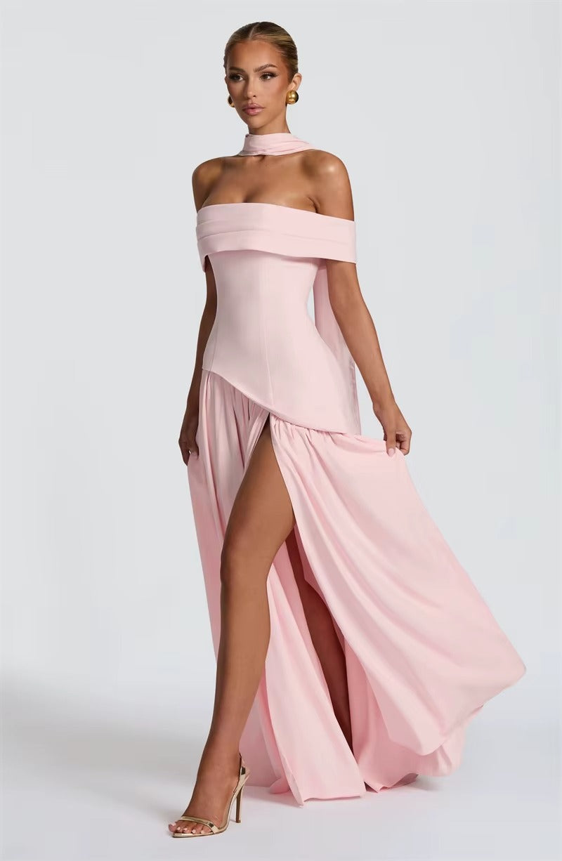 Off-shoulder Backless Sexy Maxi Dress