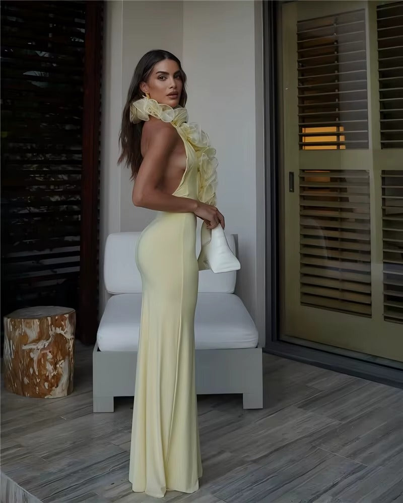 Affordable Mesh Maxi Dress for Graduation & Evening Events | US & Worldwide Shipping