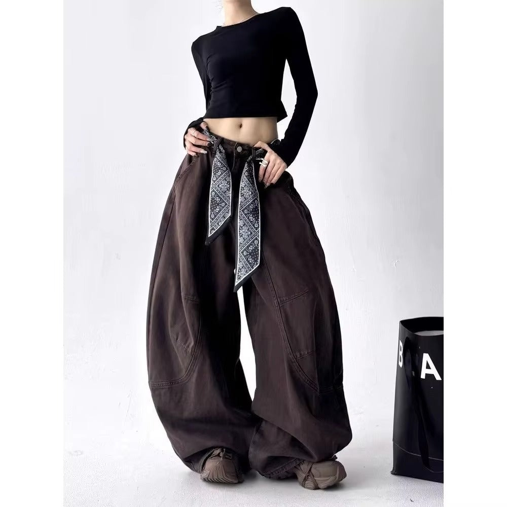 American Street Fashion Wide Leg Jeans