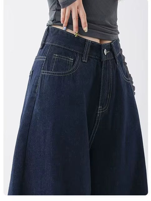 Women's High Waist Straight Leg Denim Jeans