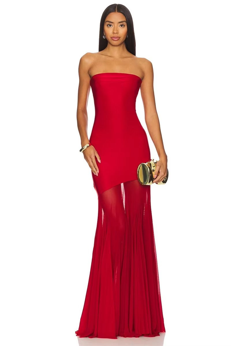 Off-shoulder Strapless Sexy Maxi Dress