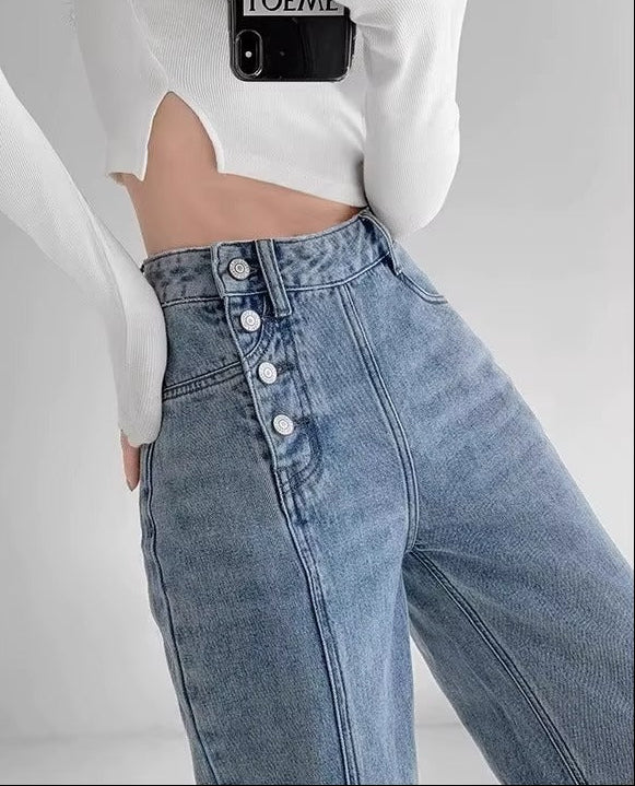 Women’s Loose-Fit Straight Leg Denim Pants