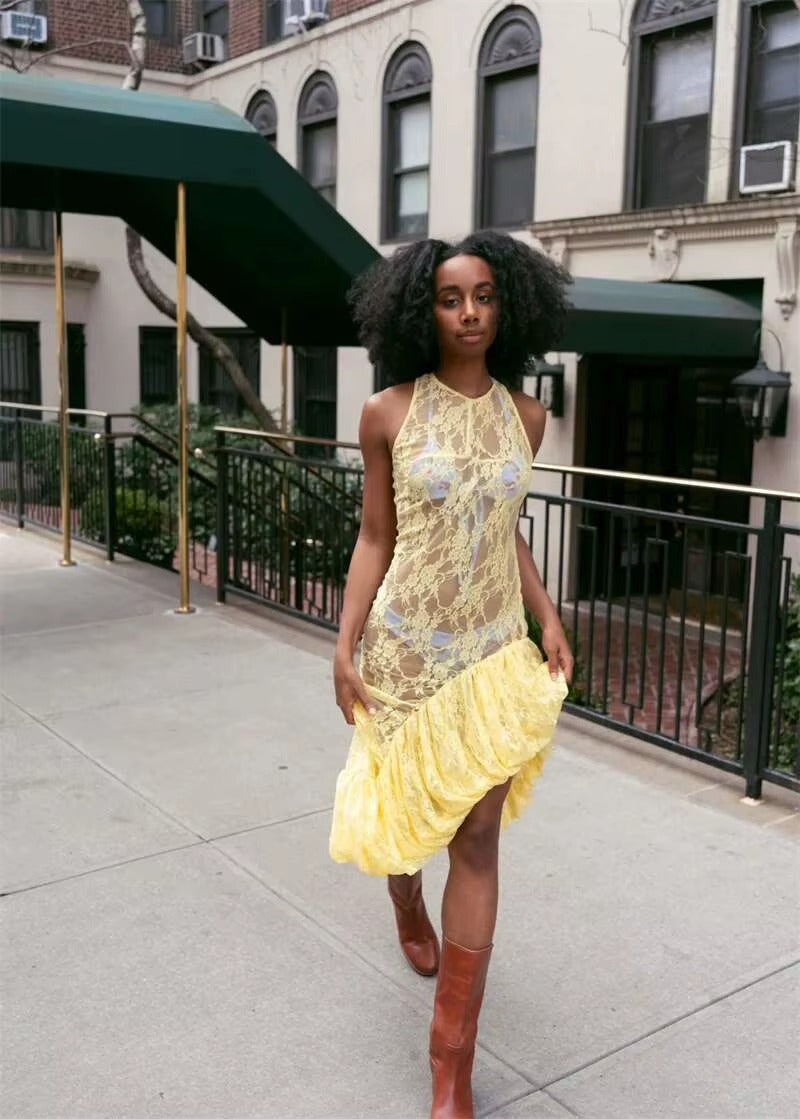 Affordable Lace Midi Dress for Wedding Guests | US & Worldwide Shipping