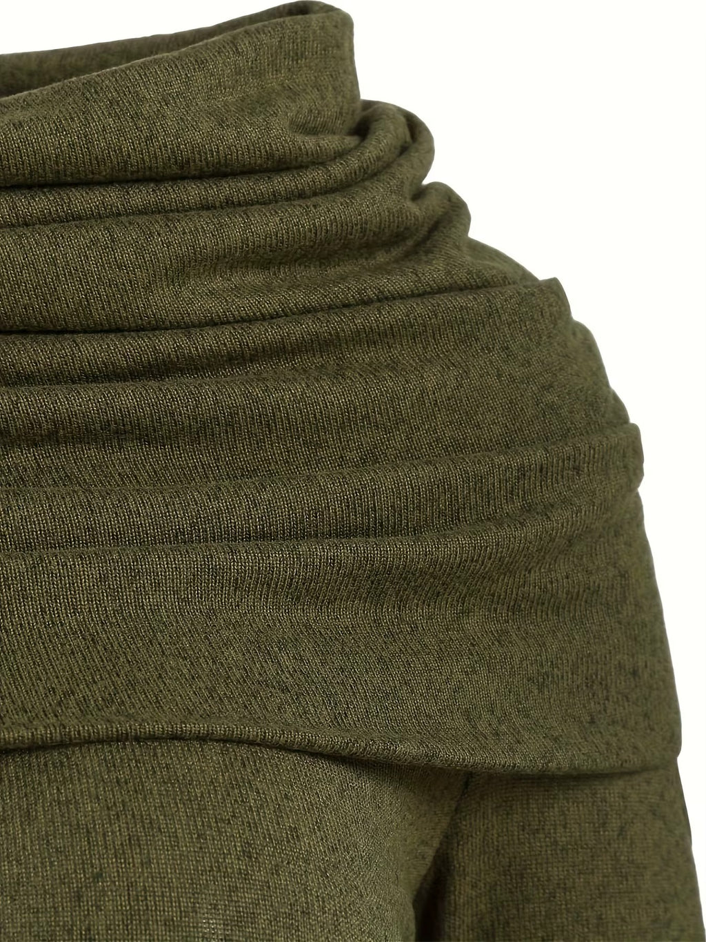 European & American Solid Color Knit Commuter Dress