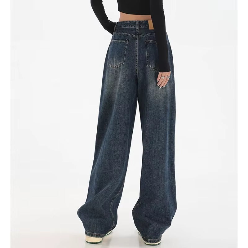 Casual High Waist Wide Leg Jeans