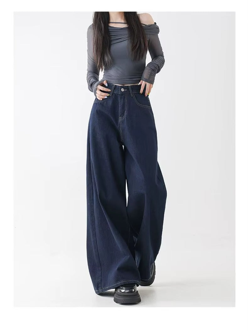 Women's High Waist Straight Leg Denim Jeans