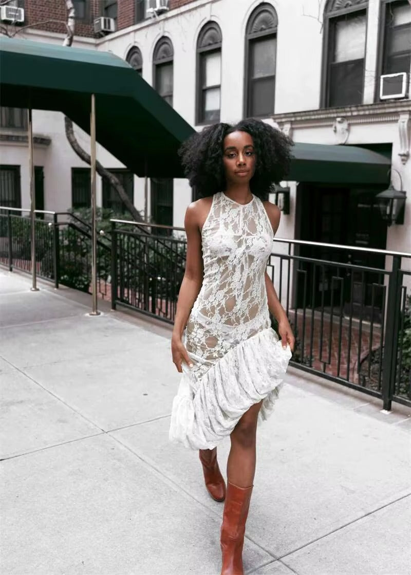 Affordable Lace Midi Dress for Wedding Guests | US & Worldwide Shipping