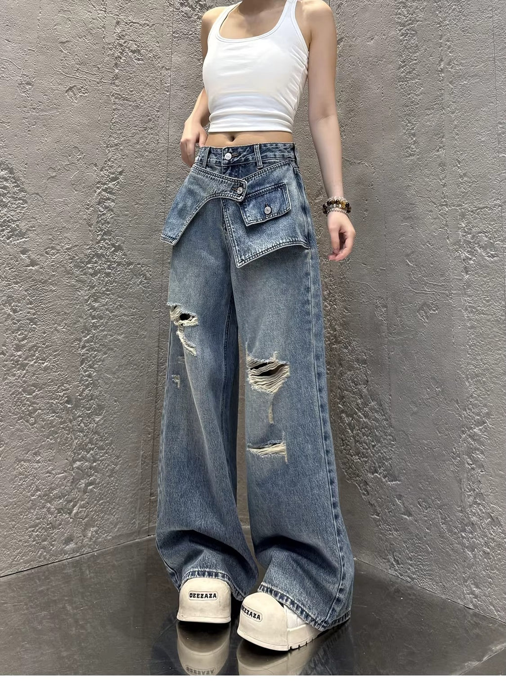 Y2K Wide Leg Jeans for Women