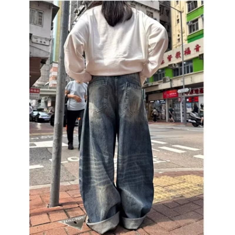 Y2K Oversized Wide Leg Jeans Outfit