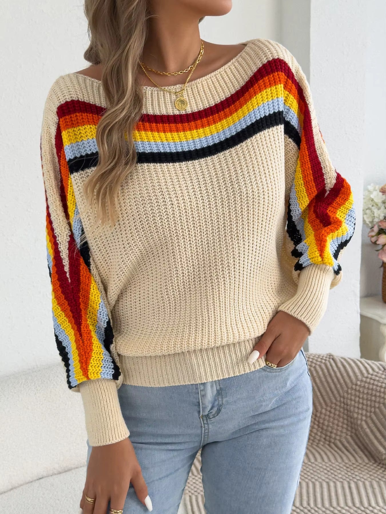 Cozy Fall Striped Sweater Outfit for Women