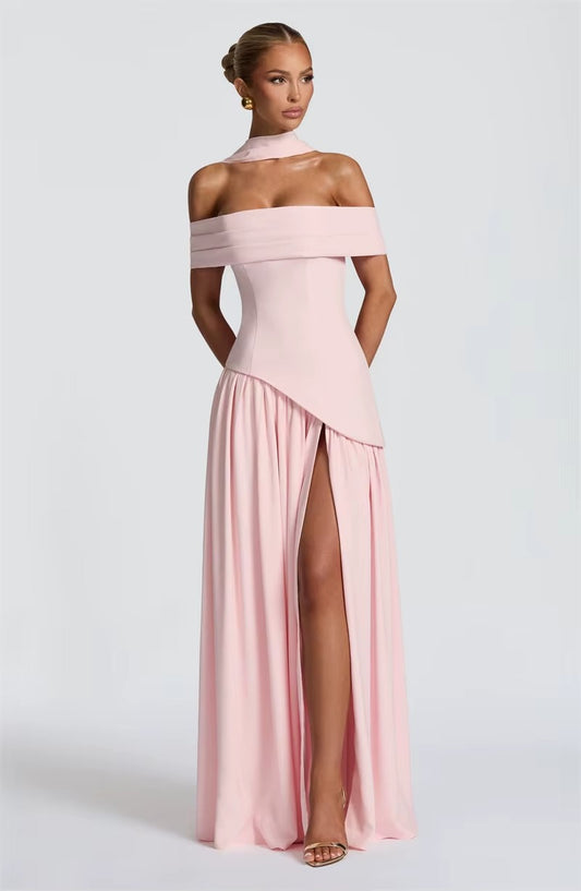 Off-shoulder Backless Sexy Maxi Dress