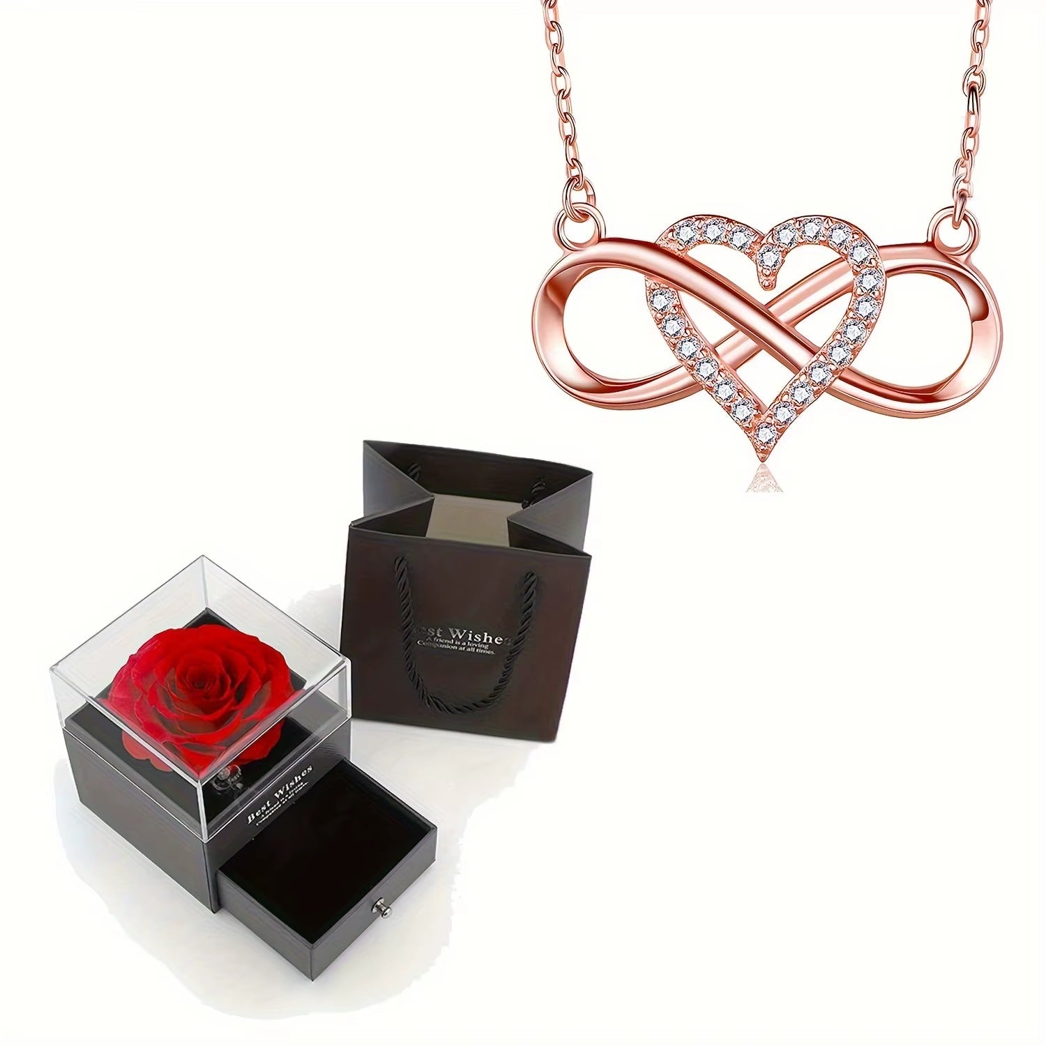 Affordable Infinity Heart Pendant Necklace for Valentine’s Day | US & Worldwide Shipping