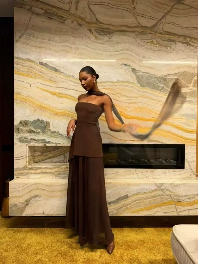 Karen Strapless Sexy Maxi Dress