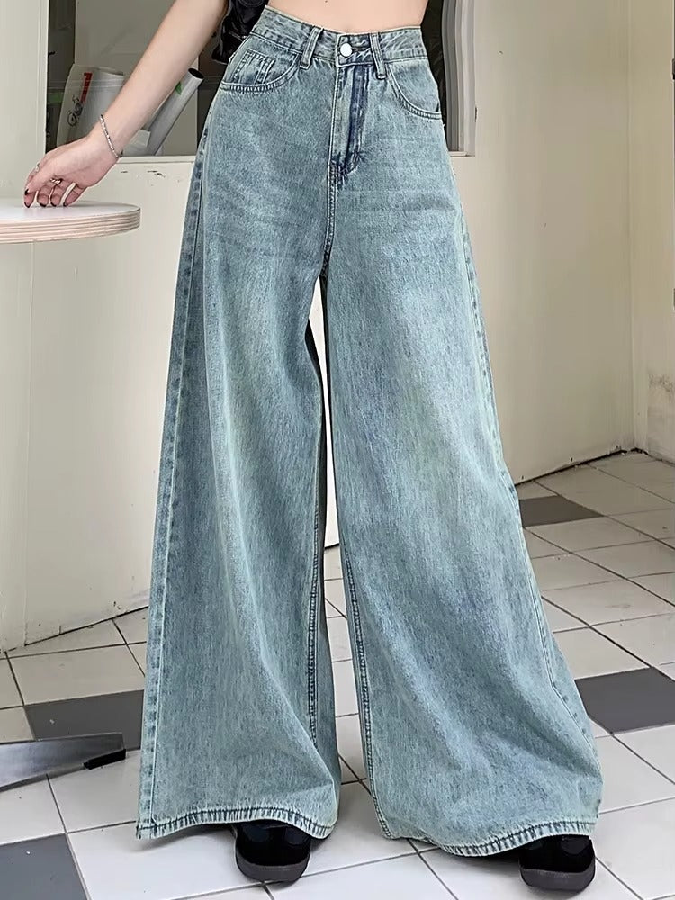 Women’s High Waist 90s Wide Leg Jeans Outfit