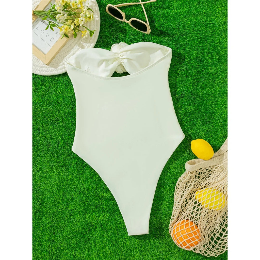 Pat 3D Flowers Tummy Cut Out Monokini