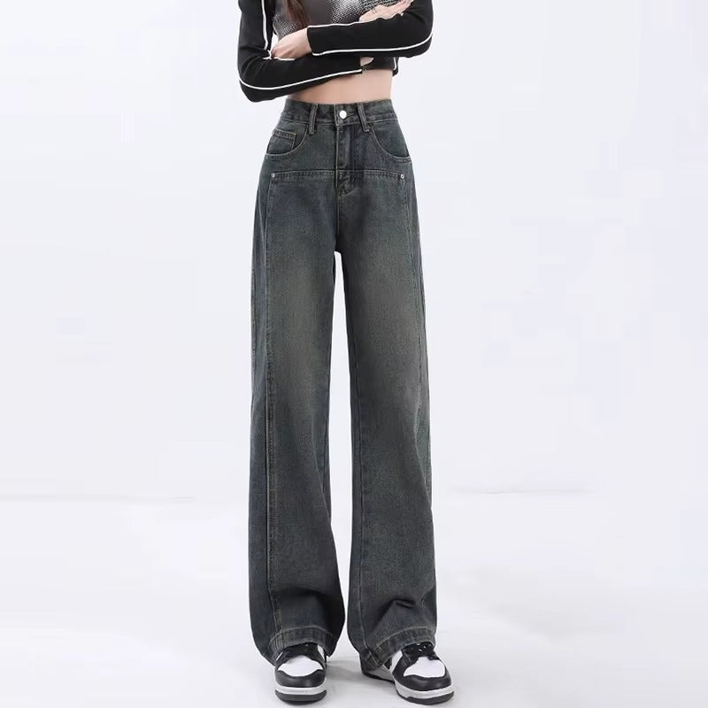 Women’s High Waisted Wide Leg Jeans – Loose Boyfriend Straight Leg Denim Outfit