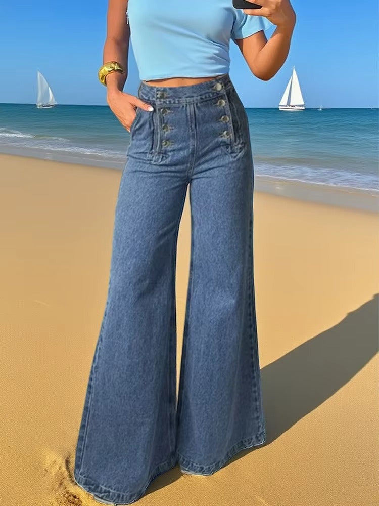 High Waisted Loose Fit Women's Jeans