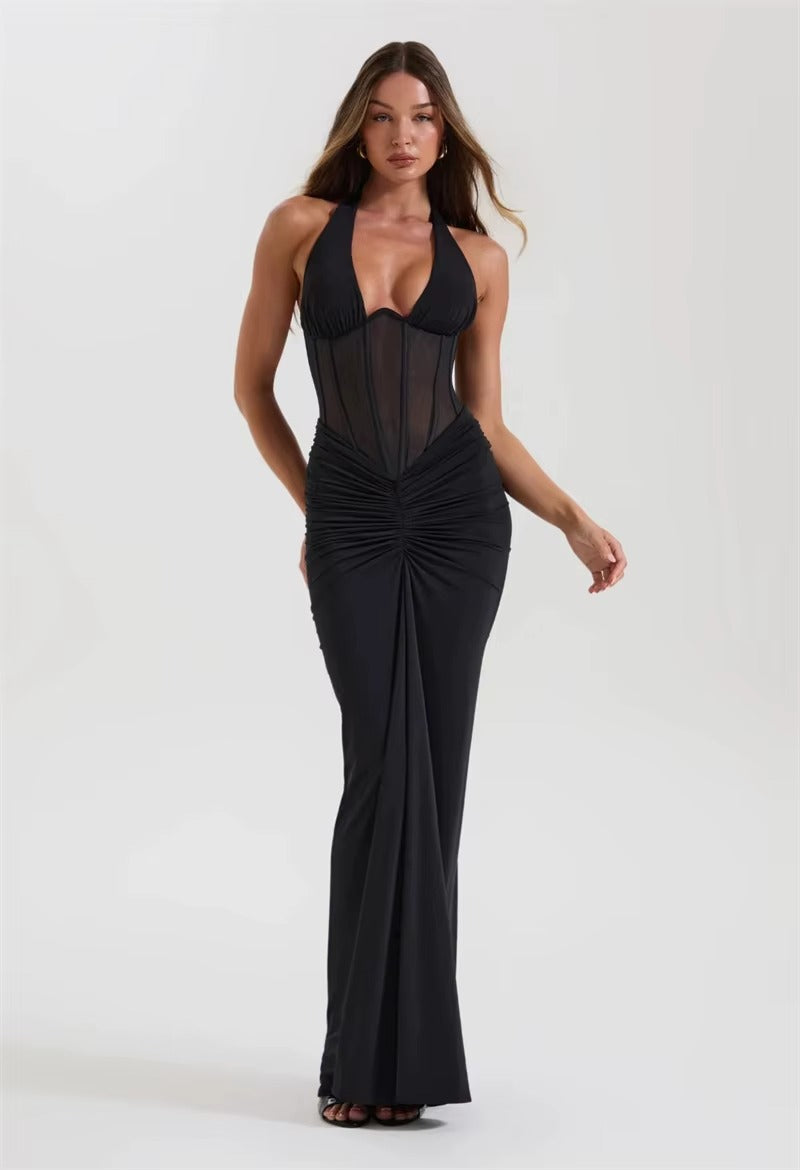 Halter Backless Sexy Maxi Dress