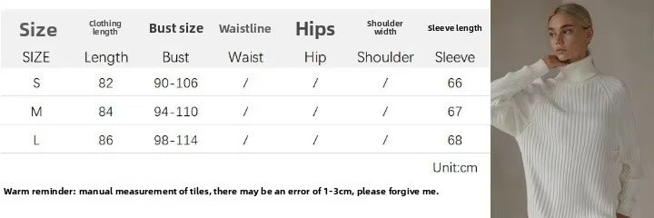 Women's High Collar Long Sleeve Thickened Knit Sweater Dress