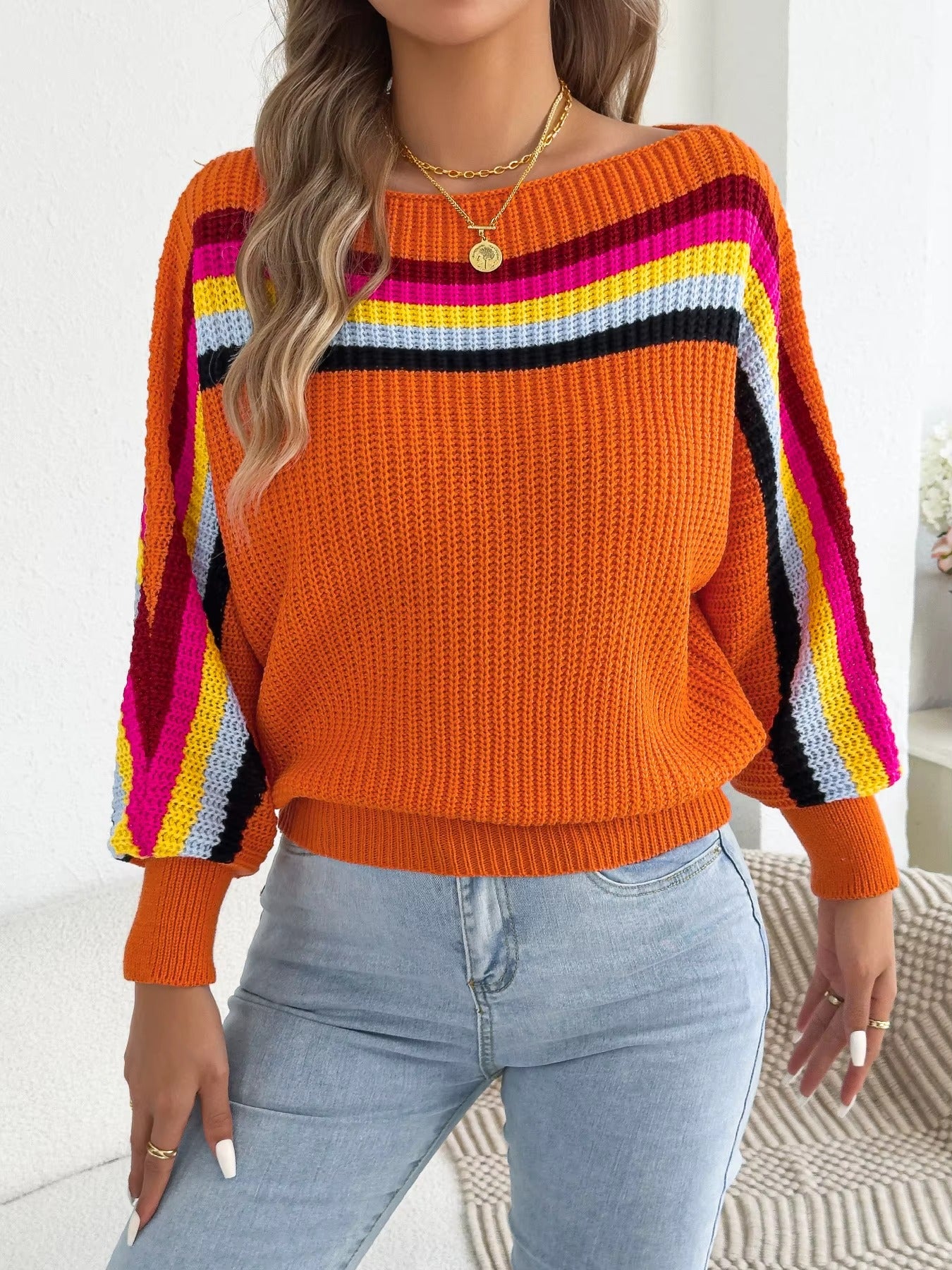 Cozy Fall Striped Sweater Outfit for Women