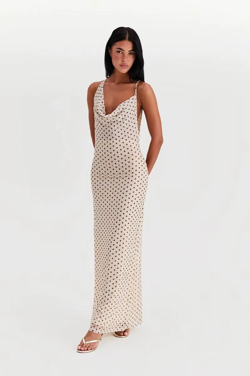 Brandi Spaghetti Strap Polka Dot Dress