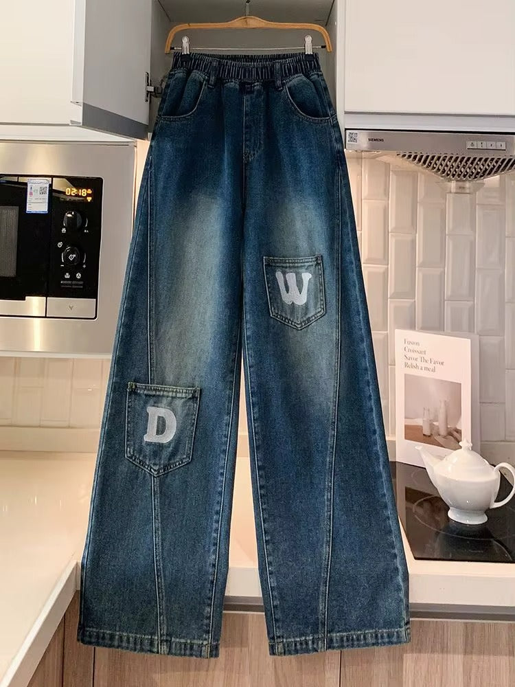 Plus Size High-Waisted Wide-Leg Jeans