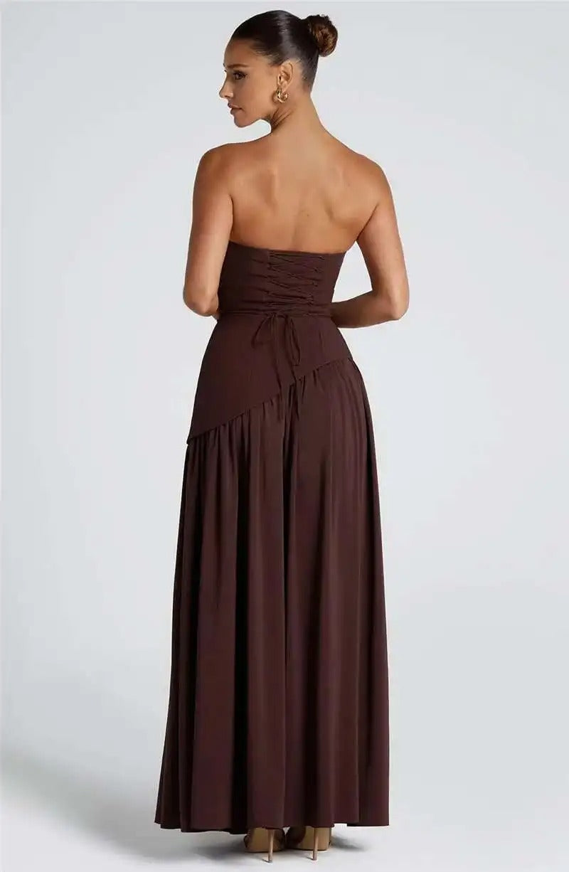 Alison Strapless Off-shoulder Sexy Maxi Dress