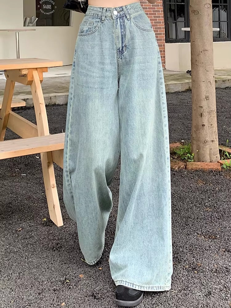 Women’s High Waist 90s Wide Leg Jeans Outfit