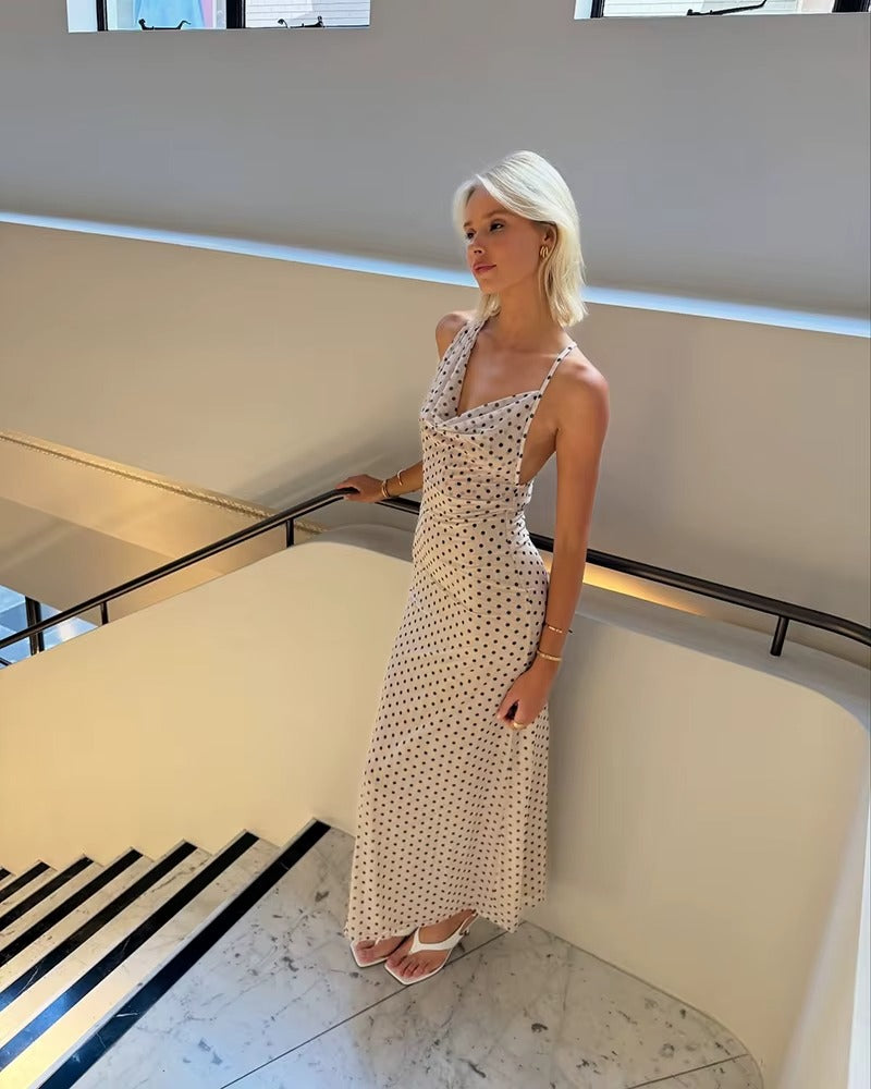 Brandi Spaghetti Strap Polka Dot Dress