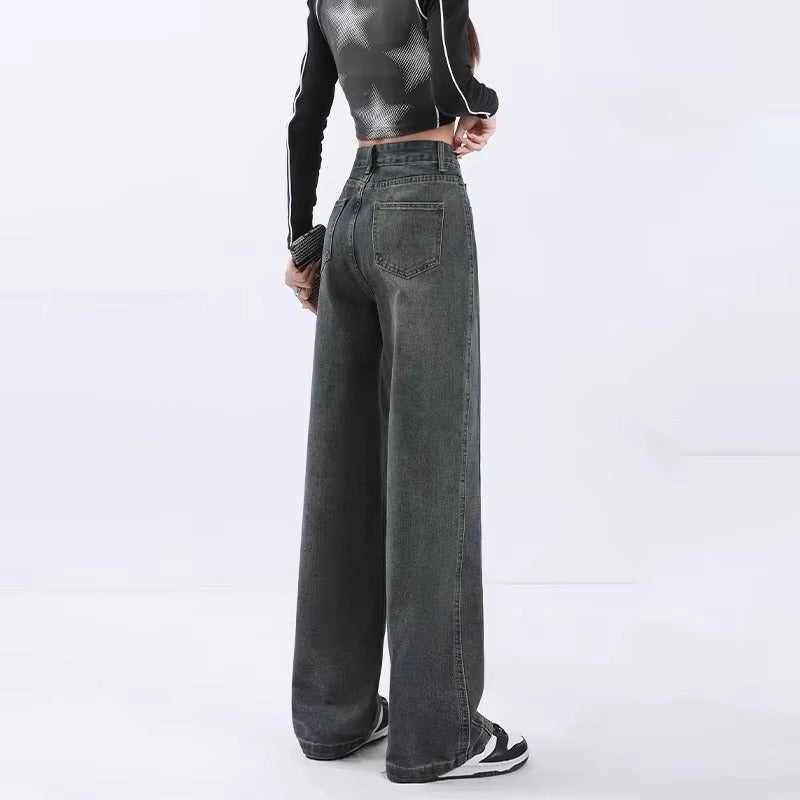 Women’s High Waisted Wide Leg Jeans – Loose Boyfriend Straight Leg Denim Outfit