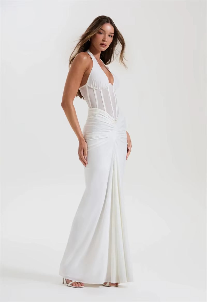 Halter Backless Sexy Maxi Dress