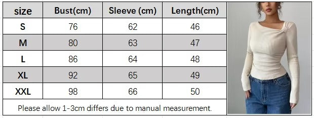 Women's Asymmetrical Pleated T-Shirt