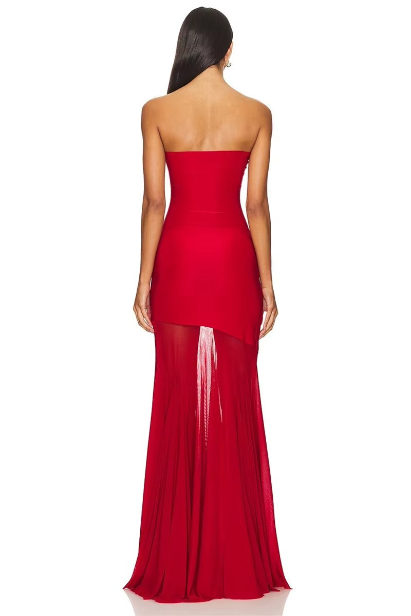 Off-shoulder Strapless Sexy Maxi Dress