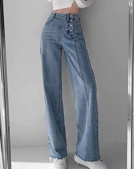 Women’s Loose-Fit Straight Leg Denim Pants