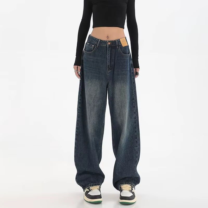 Casual High Waist Wide Leg Jeans