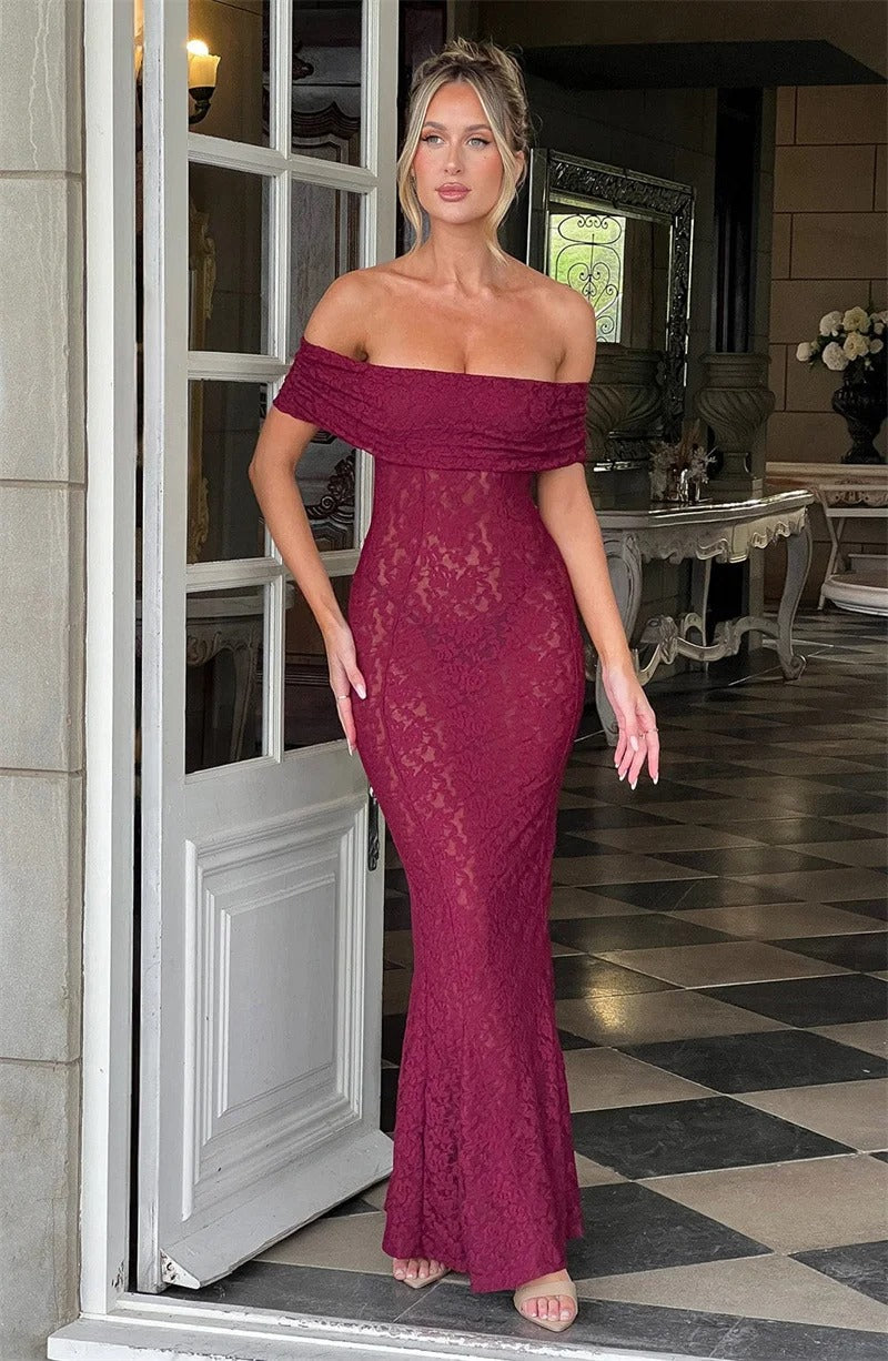 Hollow Out See Through Sexy Maxi Dress