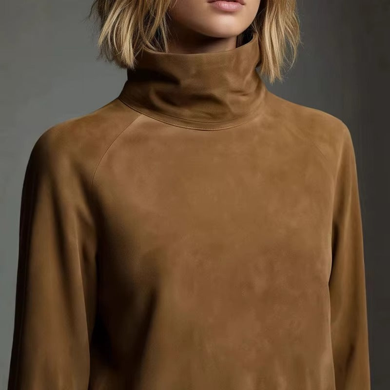 Sexy Turtleneck Slim Pullover Dress with Pockets