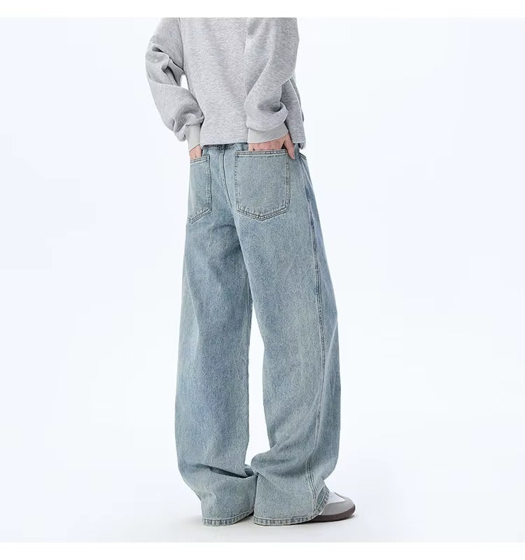 High Waisted Wide-Leg Jeans with Elastic Waist
