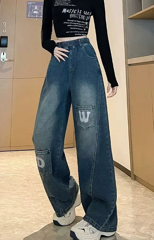 Plus Size High-Waisted Wide-Leg Jeans