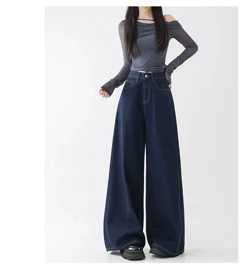 Women's High Waist Straight Leg Denim Jeans