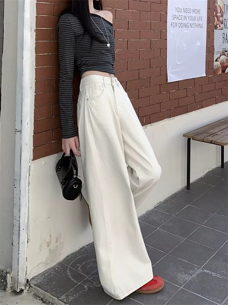 Y2K High Waisted Wide Leg Pants