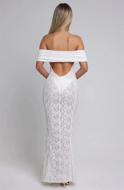 Hollow Out See Through Sexy Maxi Dress