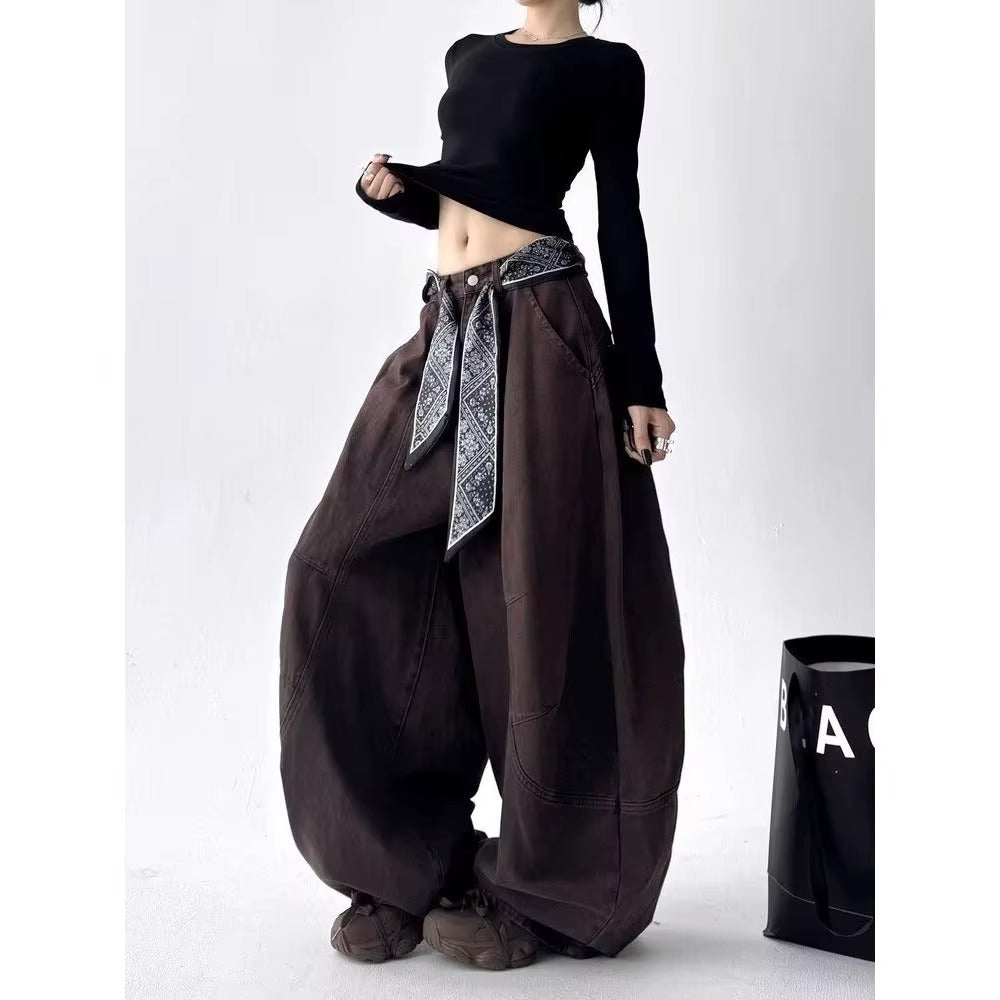 American Street Fashion Wide Leg Jeans