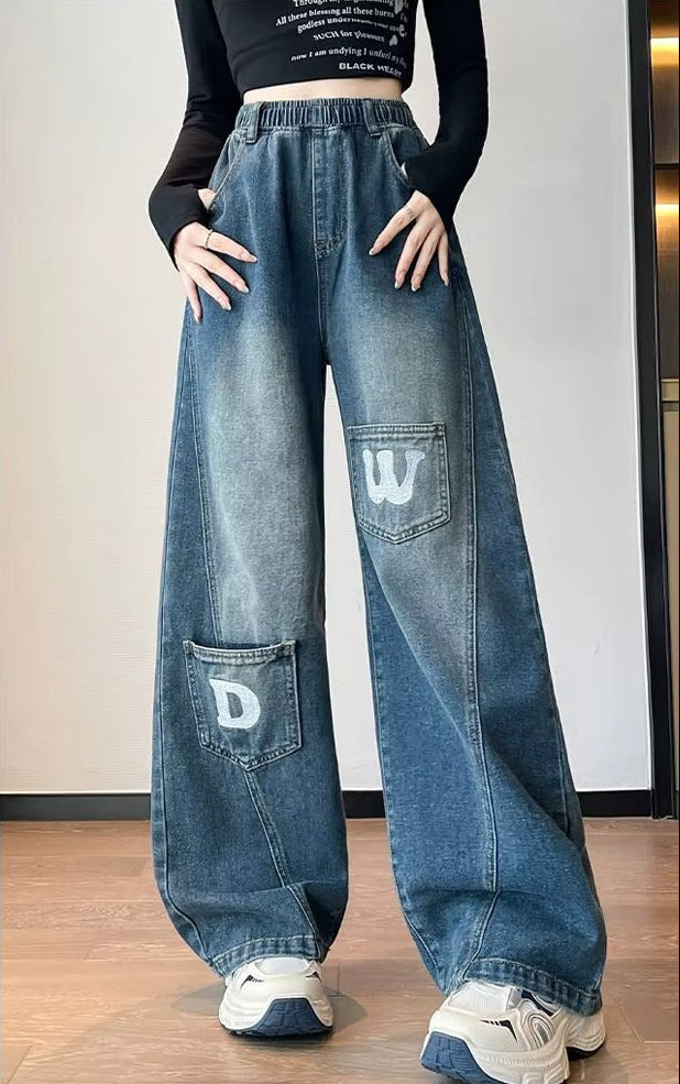 Plus Size High-Waisted Wide-Leg Jeans
