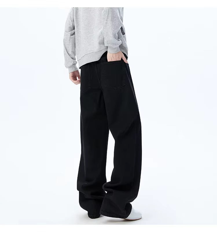 High Waisted Wide-Leg Jeans with Elastic Waist