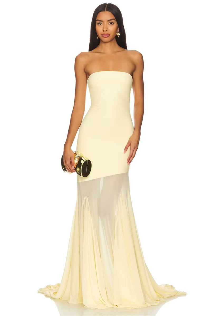 Off-shoulder Strapless Sexy Maxi Dress