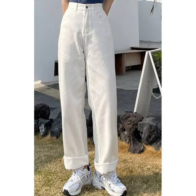 High Waist Vintage Punk Wide Leg Jeans